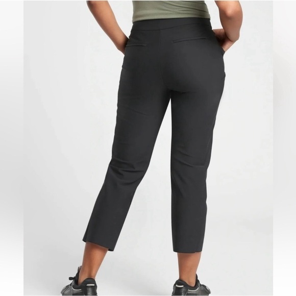 Athleta Stellar Straight Crop Black Pants Size 14T Tall - Picture 3 of 10